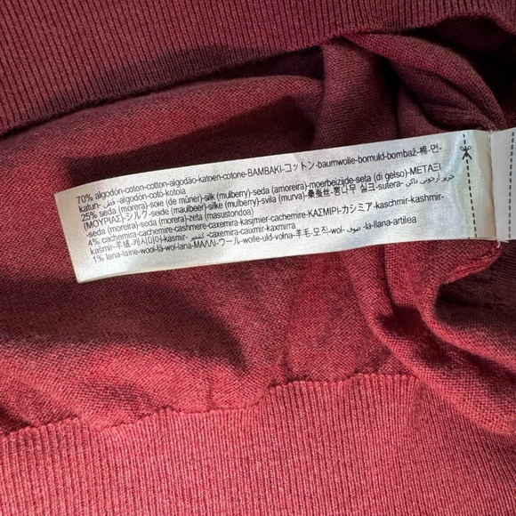 MASSIMO DUTTI Mens V-Neck Cashmere Blend Sweater - L - Picture 9 of 12